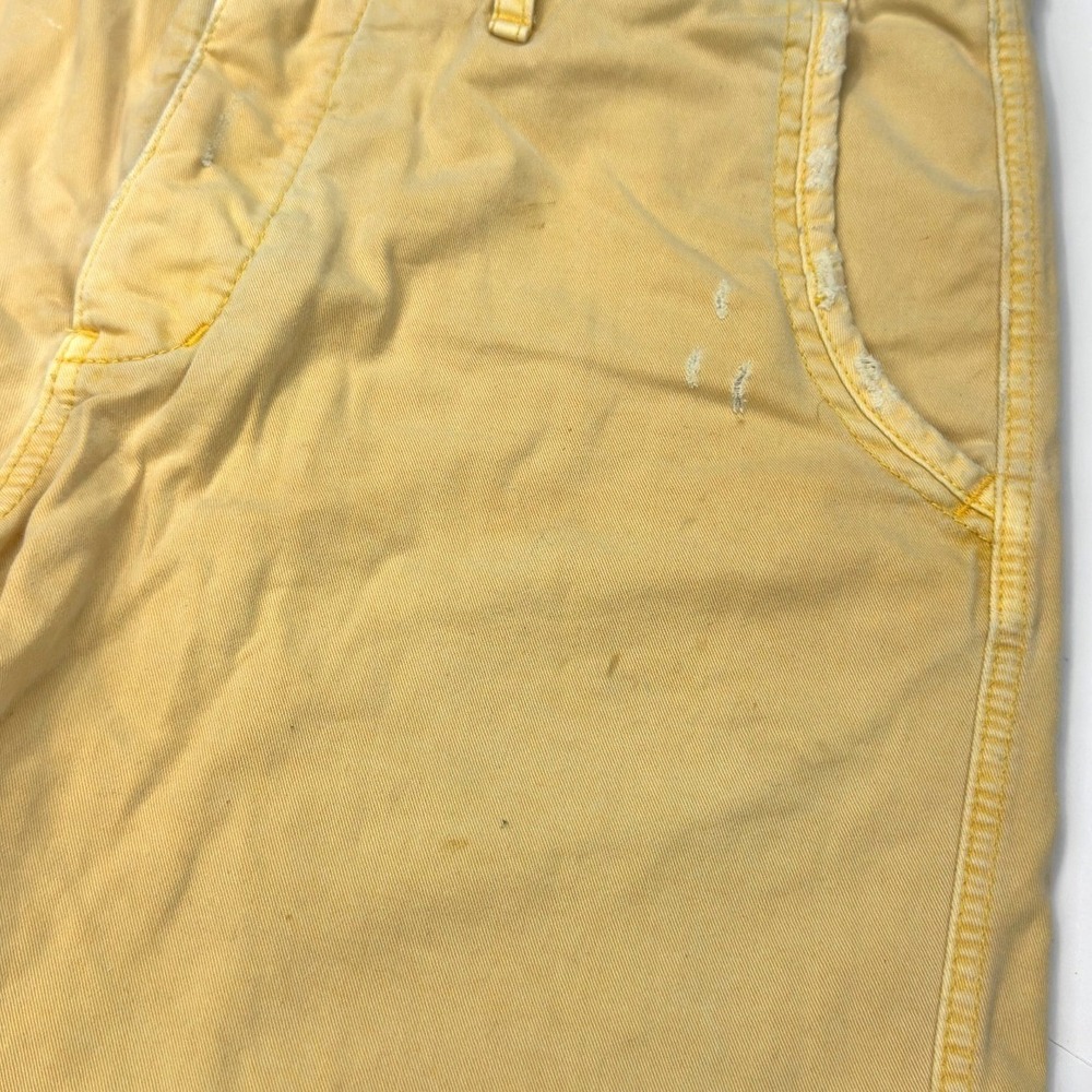 Y2K True Religion Chino Shorts Mens Size 36 Denim Jean Jorts Yellow - Picture 3 of 9